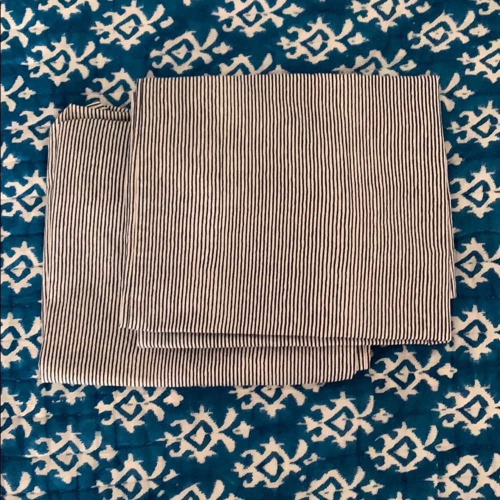 Navy & white Roberta Roller Rabbit pillow cases